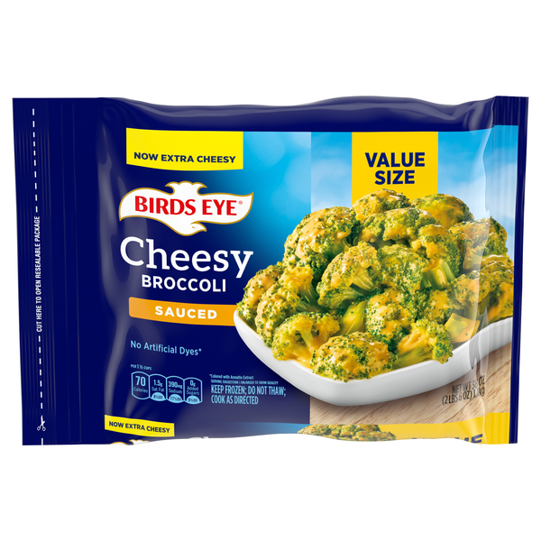 Birds Eye Sauced Cheesy Broccoli Value Size Frozen
