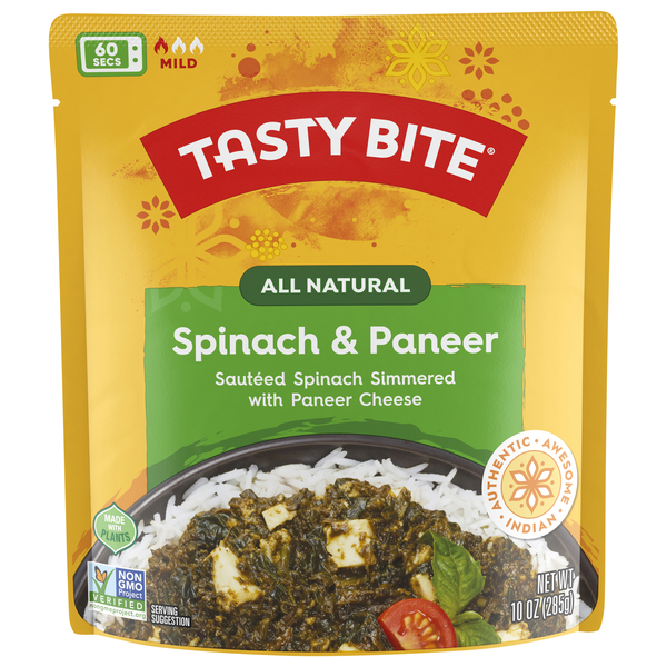 Tasty Bite 60 Second Indian Kashmir Spinach Mild All Natural