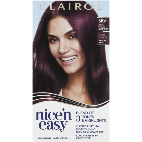 Save on Clairol Nice 'n Easy Permanent Hair Color Dark Violet Burgundy