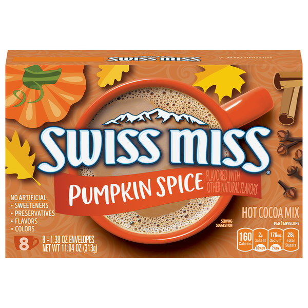 Swiss Miss Pumpkin Spice Flavor Hot Cocoa Mix - 8 ct