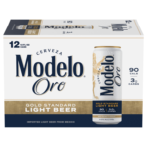 Modelo Oro Gold Standard Light Beer - 12 pk