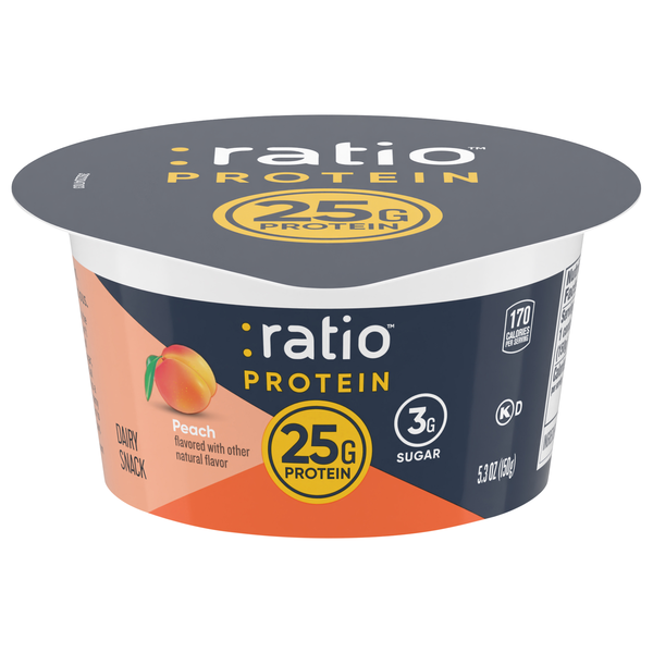 ratio PROTEIN 25g Peach Dairy Snack Cup