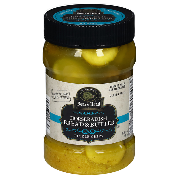 Boar's Head Horseradish Bread & Butter Pickle Chips Refrigerated