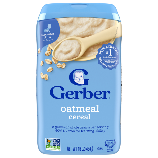Gerber Grain & Grow Organic 1st Food Oatmeal Baby Cereal