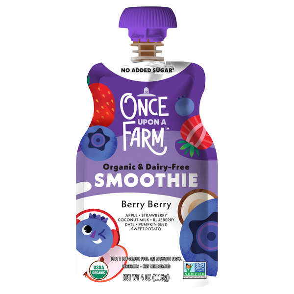 Once Upon A Farm Organic Dairy Free Berry Berry Smoothie Pouch