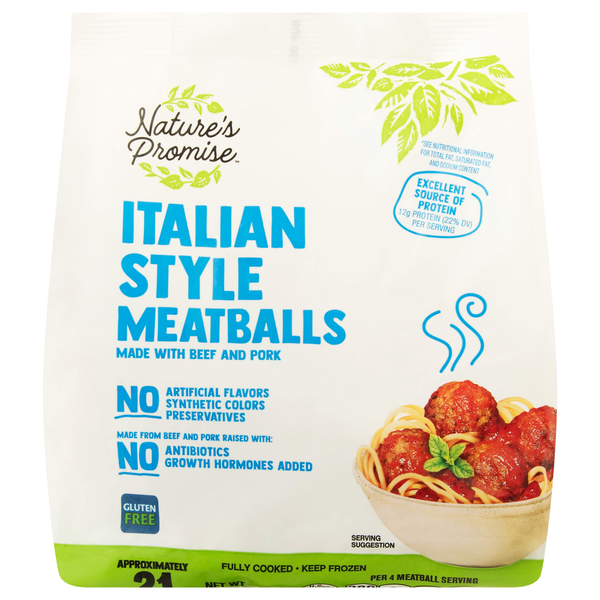 Nature's Promise Italian Style Meatballs - apx 18 ct Frozen