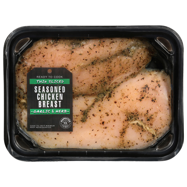 Premier Foods Thin Sliced Seasoned Garlic & Herb Chicken Breast