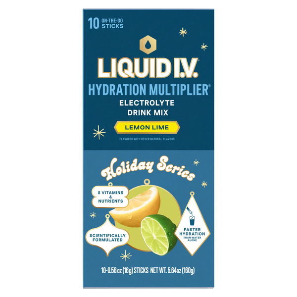 Liquid I.V. Lemon Lime Electrolyte Drink Mix Sticks - 10 ct