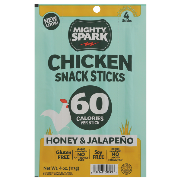 Mighty Spark Honey & Jalapeno Chicken Snack Stick - 4 ct