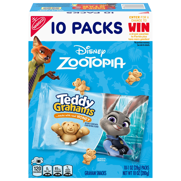 Nabisco Teddy Grahams Honey Graham Snacks - 10 ct