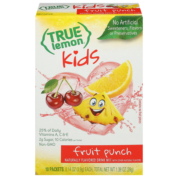 True Lemon Kids Fruit Punch Drink Mix - 10 ct