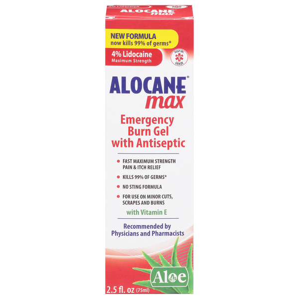 Alocane Max Maximum Strength Emergency Burn Gel with Antiseptic