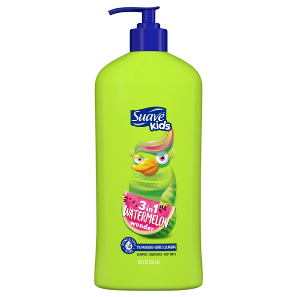 Suave Kids 3-in-1 Shampoo + Conditioner + Body Wash Watermelon
