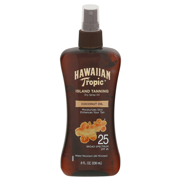 Save on Hawaiian Tropic Island Tanning Dry Spray Oil Coconut SPF 25