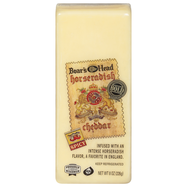 Boar's Head Bold Spicy Horseradish Cheddar Cheese Block