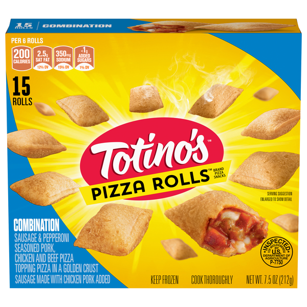 Totino's Combination Pizza Rolls Snacks - 15 ct Frozen