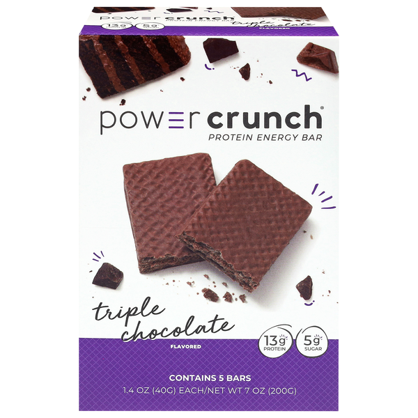 Power Crunch Triple Chocolate 13g Protein Energy Bars - 5 ct