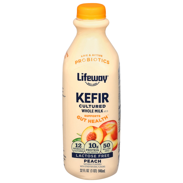 Lifeway Lactose Free Peach Cultured Whole Milk Kefir