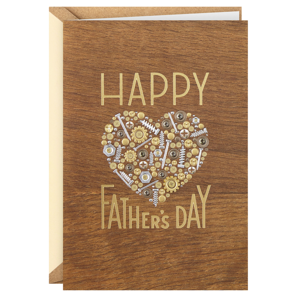 Hallmark Signature Father's Day Card (Nuts Bolts Hearts)