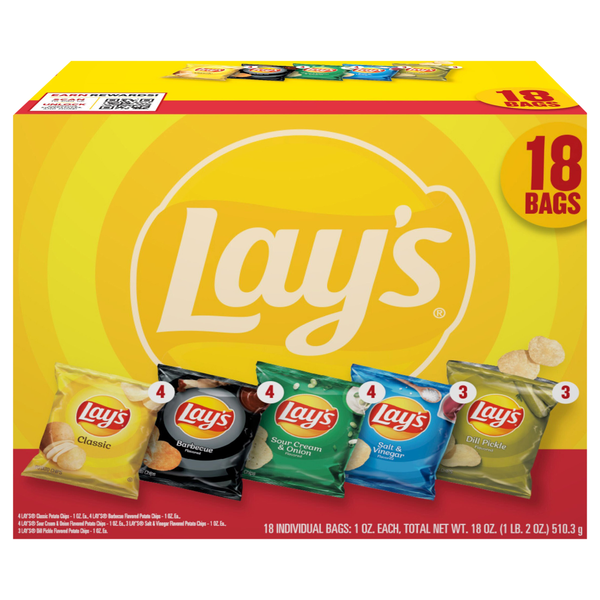 Lay's Potato Chips Variety Mix - 18 ct