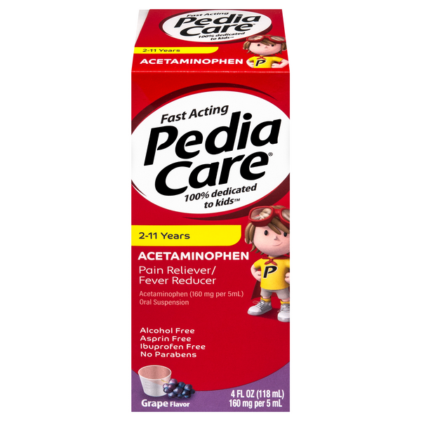 PediaCare Kids Pain Fever Grape Acetaminophen Oral Suspension