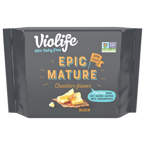 Violife Dairy Free Vegan Mature Cheddar Flavor Cheese Alternative Block