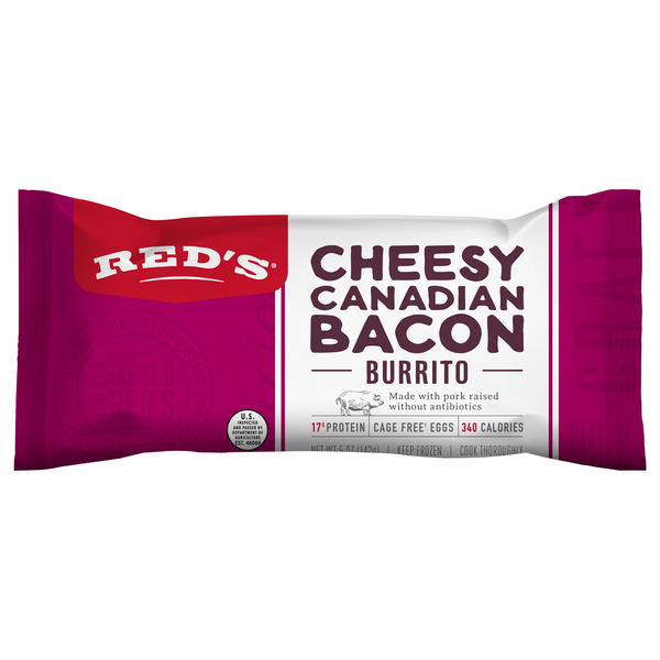 Red's Cheesy Canadian Bacon Burrito Frozen