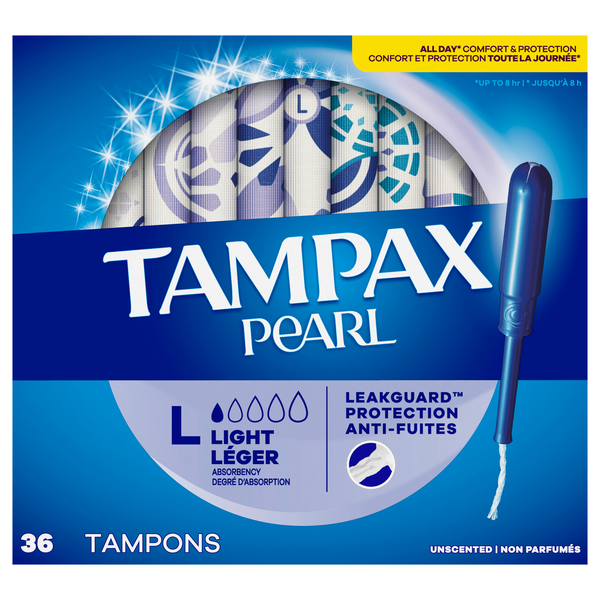 Tampax Pearl Unscented Light Tampons