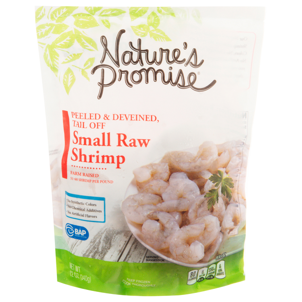 Nature's Promise Raw Tail-On Peeled Shrimp - apx 51-60 ct Frozen
