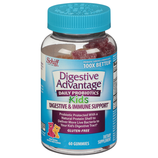 Digestive Advantage Kids Daily Probiotic Gummies Fruit Flavors