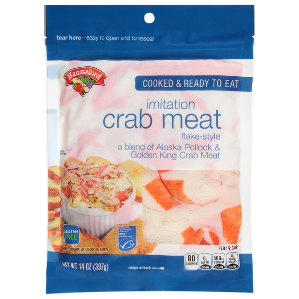 Hannaford Flake Style Imitation Crab Meat Fresh