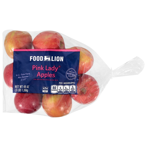 Food Lion Pink Lady Apples Bag