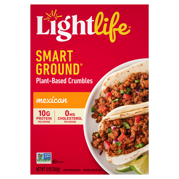 Lightlife Smart Ground Plant-Based Vegan Mexican Crumbles Refrigerated