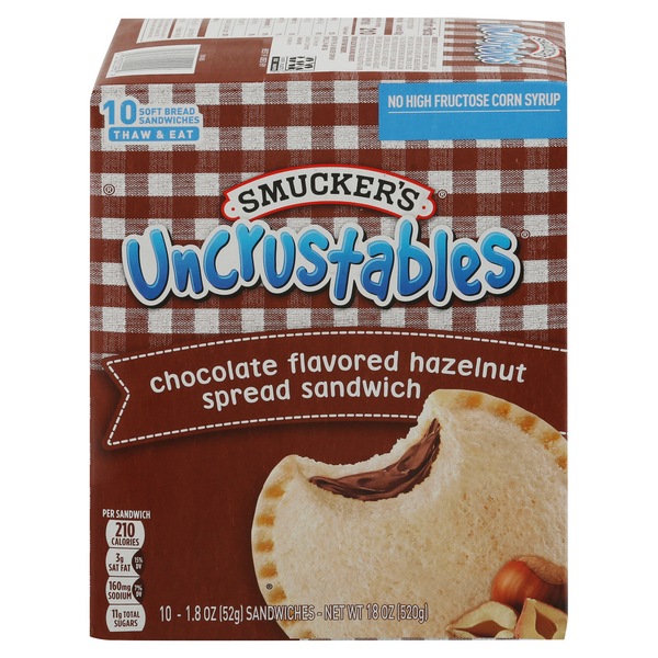 Save on Smucker's Uncrustables Chocolate Flavored Hazelnut Spread