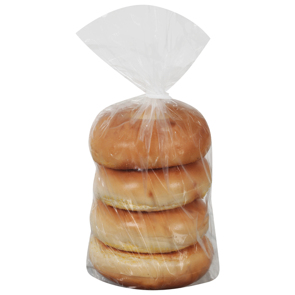 Food Lion Bakery Plain Bagels - 4 ct