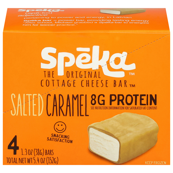 Speka Salted Caramel Cottage Cheese Bar - 4 ct Frozen