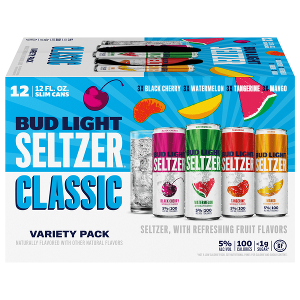 Bud Light Seltzer Classic Edition Variety Pack - 12 pk