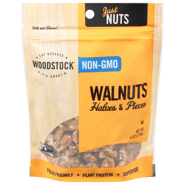 Woodstock Just Nuts Walnuts Halves & Pieces