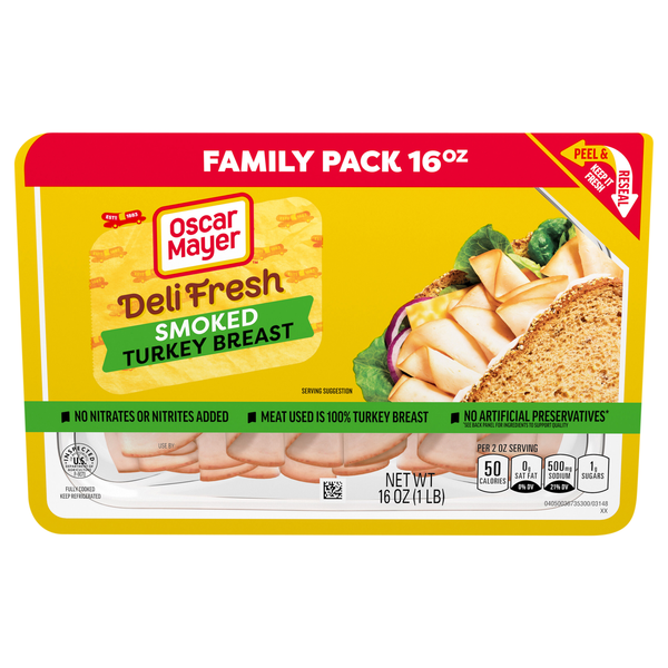 Oscar Mayer Deli Fresh Smoked Turkey Breast Sliced Family Pack