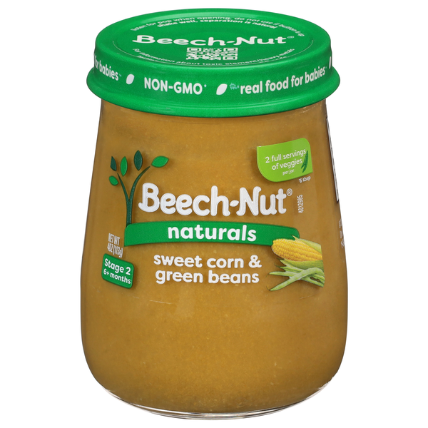 Beech-Nut Naturals Stage 2 Baby Food Sweet Corn & Green Beans