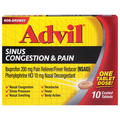 Advil Sinus Congestion & Pain 200mg Coated Tablets
