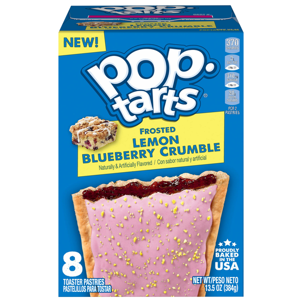 Pop-Tarts Frosted Lemon Blueberry Crumble Toaster Pastries - 8 ct