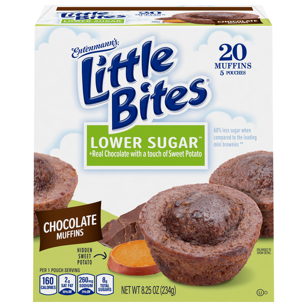 Save on Entenmann's Little Bites Lower Sugar Chocolate Muffins 5 ct Order Online Delivery GIANT