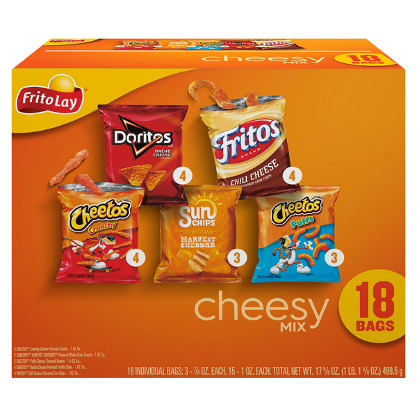 Frito-Lay Cheesy Mix Variety Pack - 18 ct
