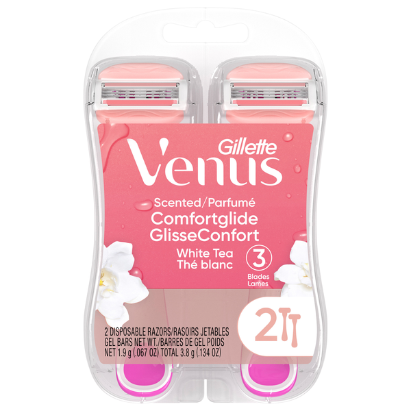 Gillette Venus Comfortglide White Tea Three Blade Disposable Razors