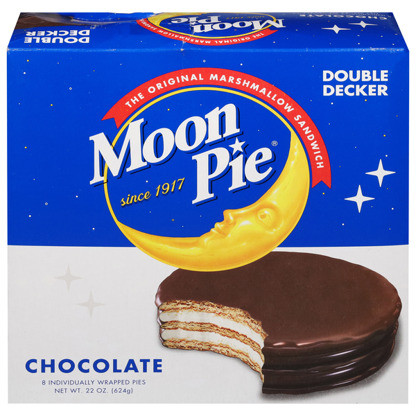 Moon Pie Double Decker Marshmallow Sandwich Chocolate - 8 ct