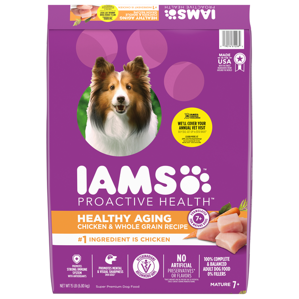 IAMS Healthy Aging Mature 7 yrs+ Chicken & Whole Grains Dry Dog Food