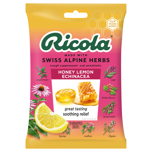 Ricola Honey Lemon Echinacea Cough Drops
