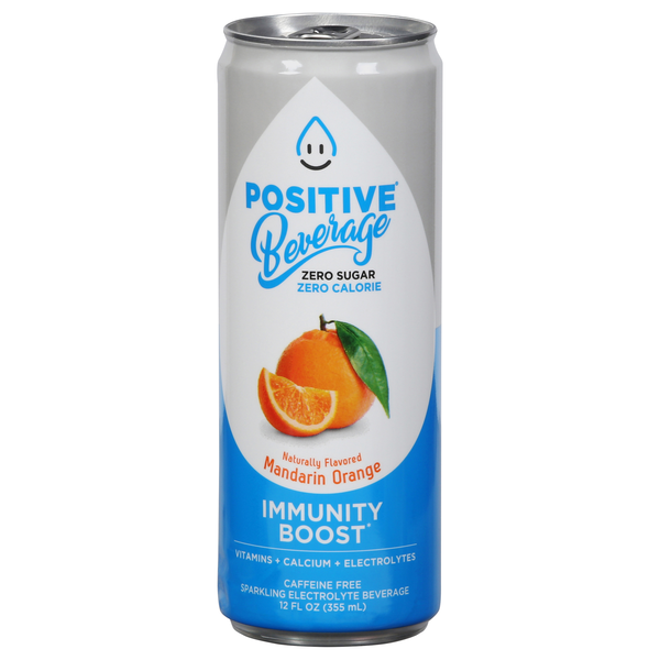 Save on Positive Beverage Sparkling Water Mandarin Orange Zero Calorie