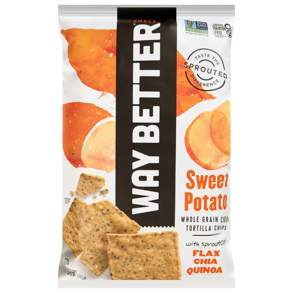 Way Better Snacks Gluten Free Sweet Potato Whole Grain Tortilla Chips
